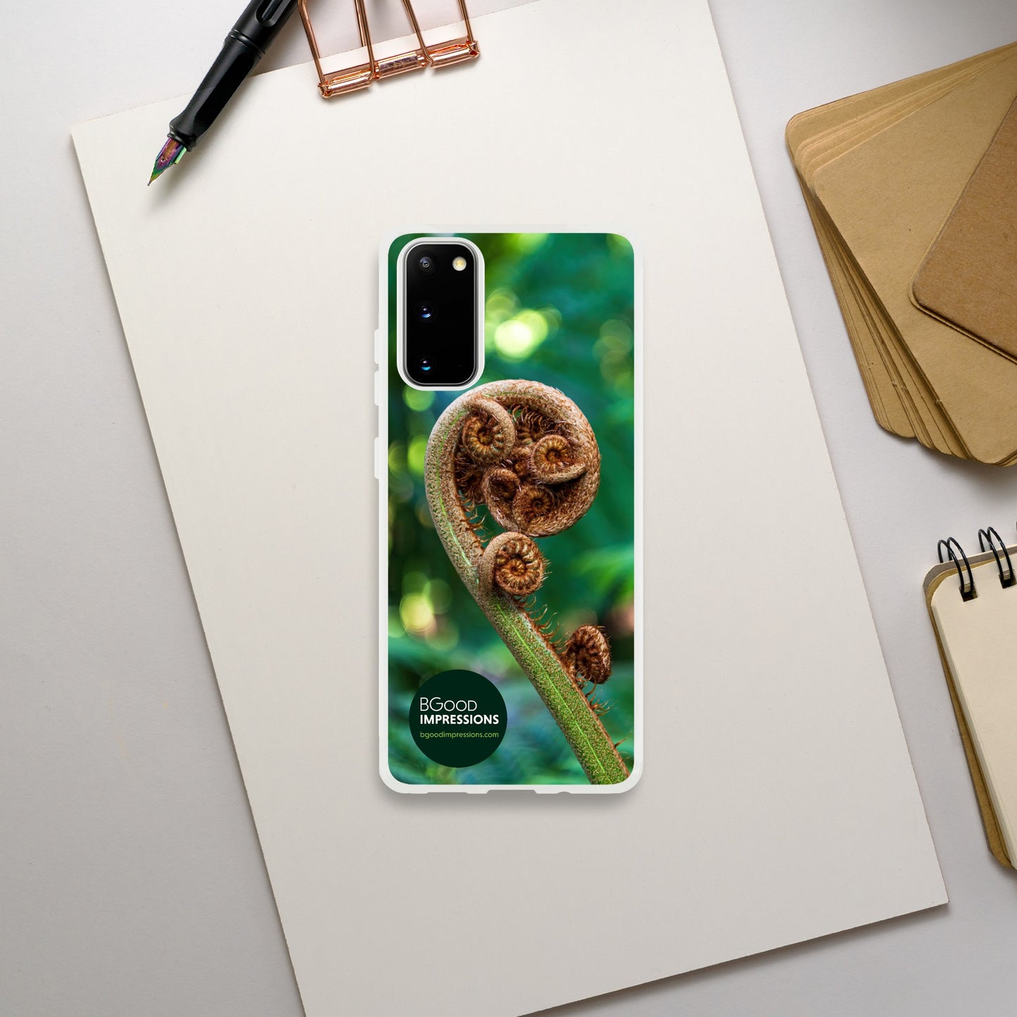 Fiddlehead spiral phone case