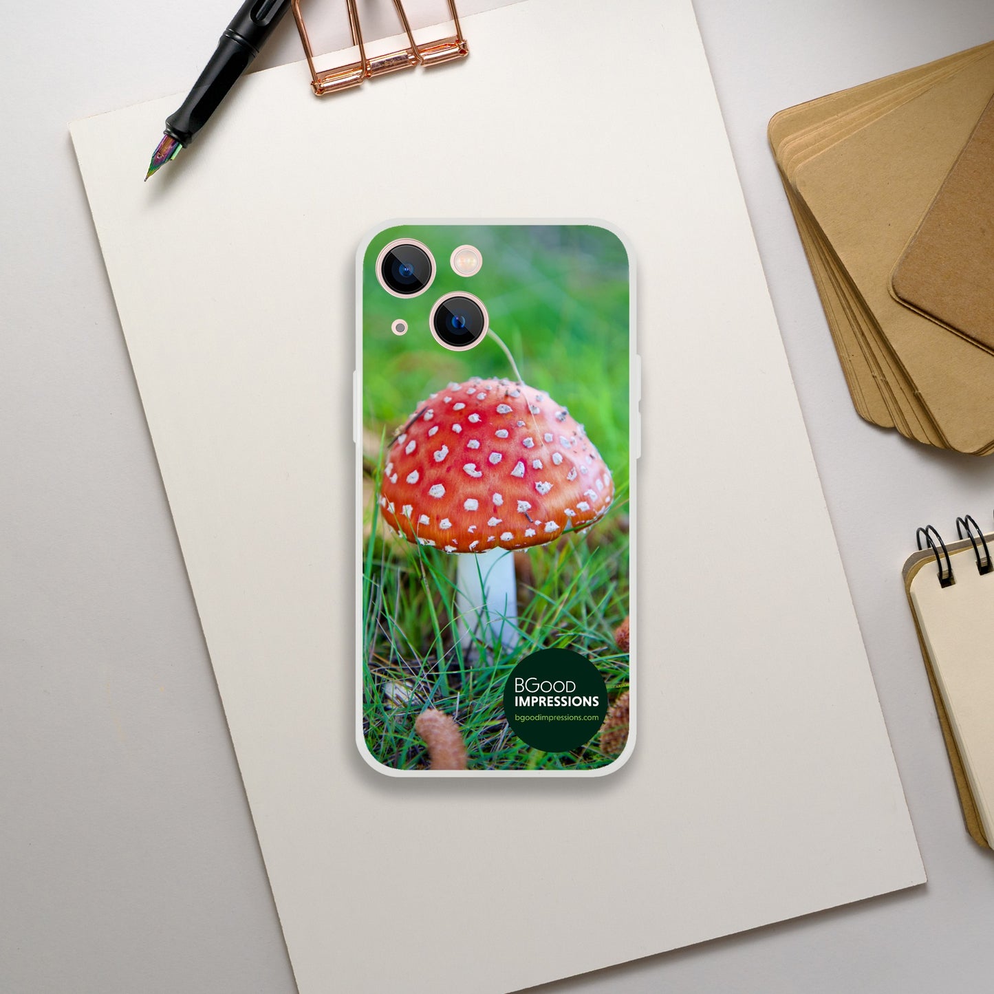 Red mushroom phone case