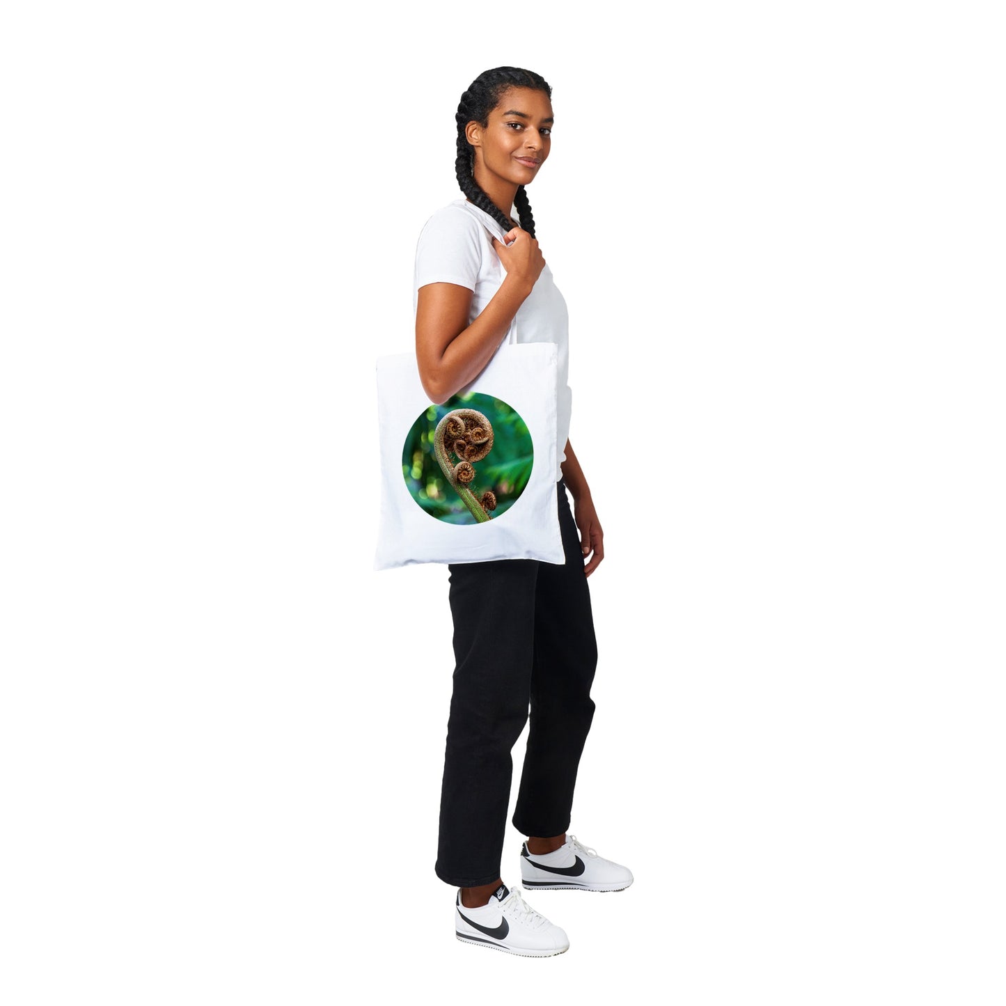 Fiddlehead spiral tote bag