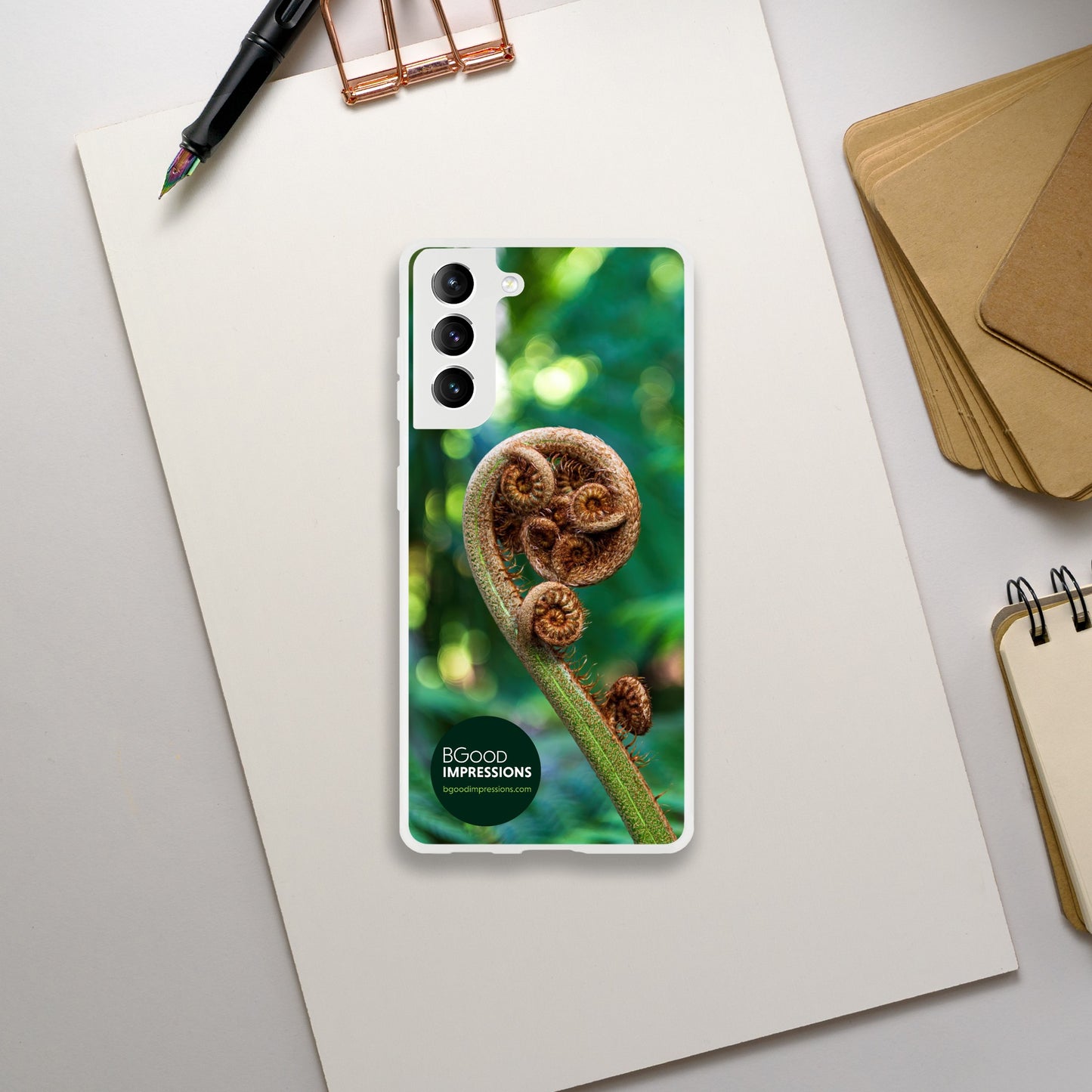 Fiddlehead spiral phone case