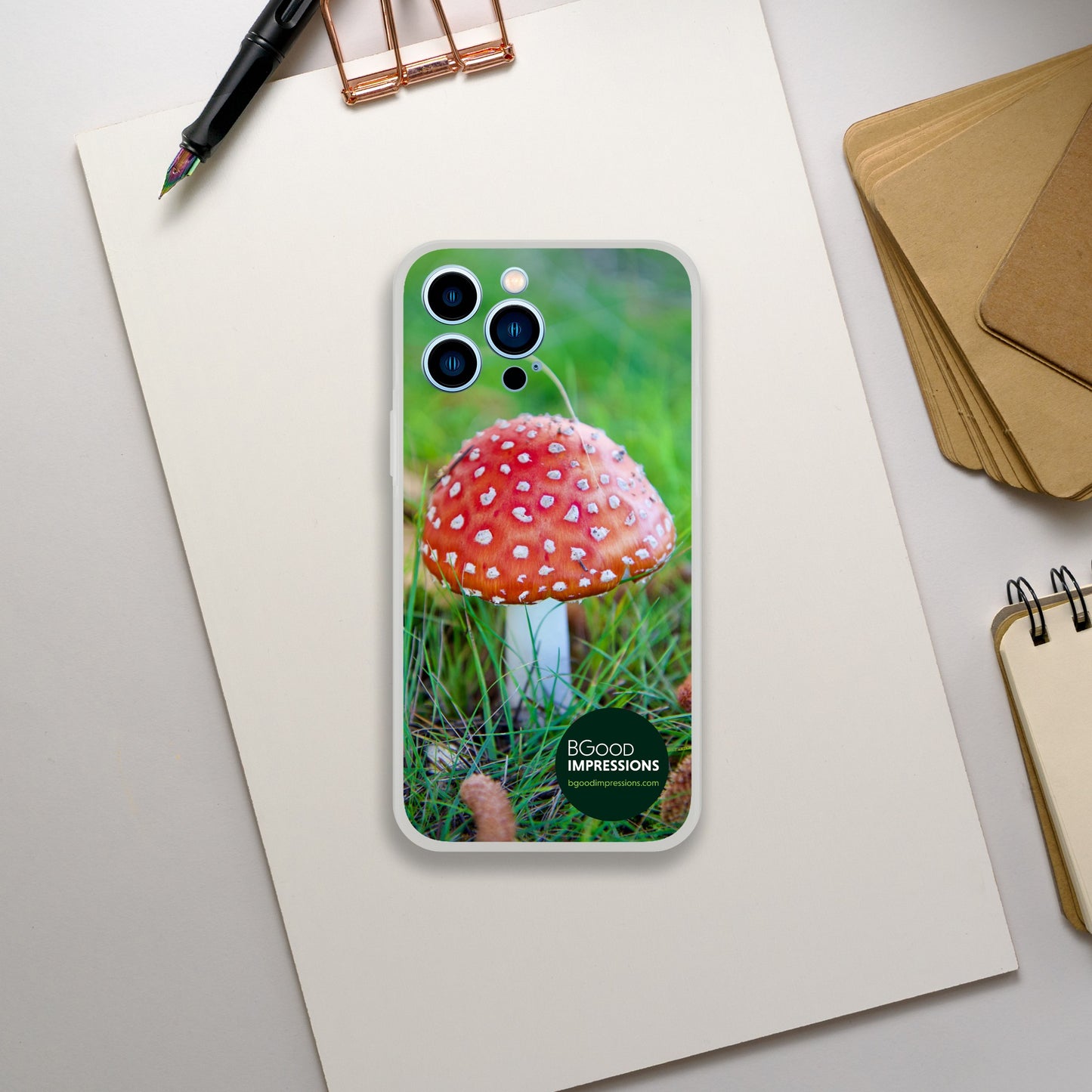 Red mushroom phone case