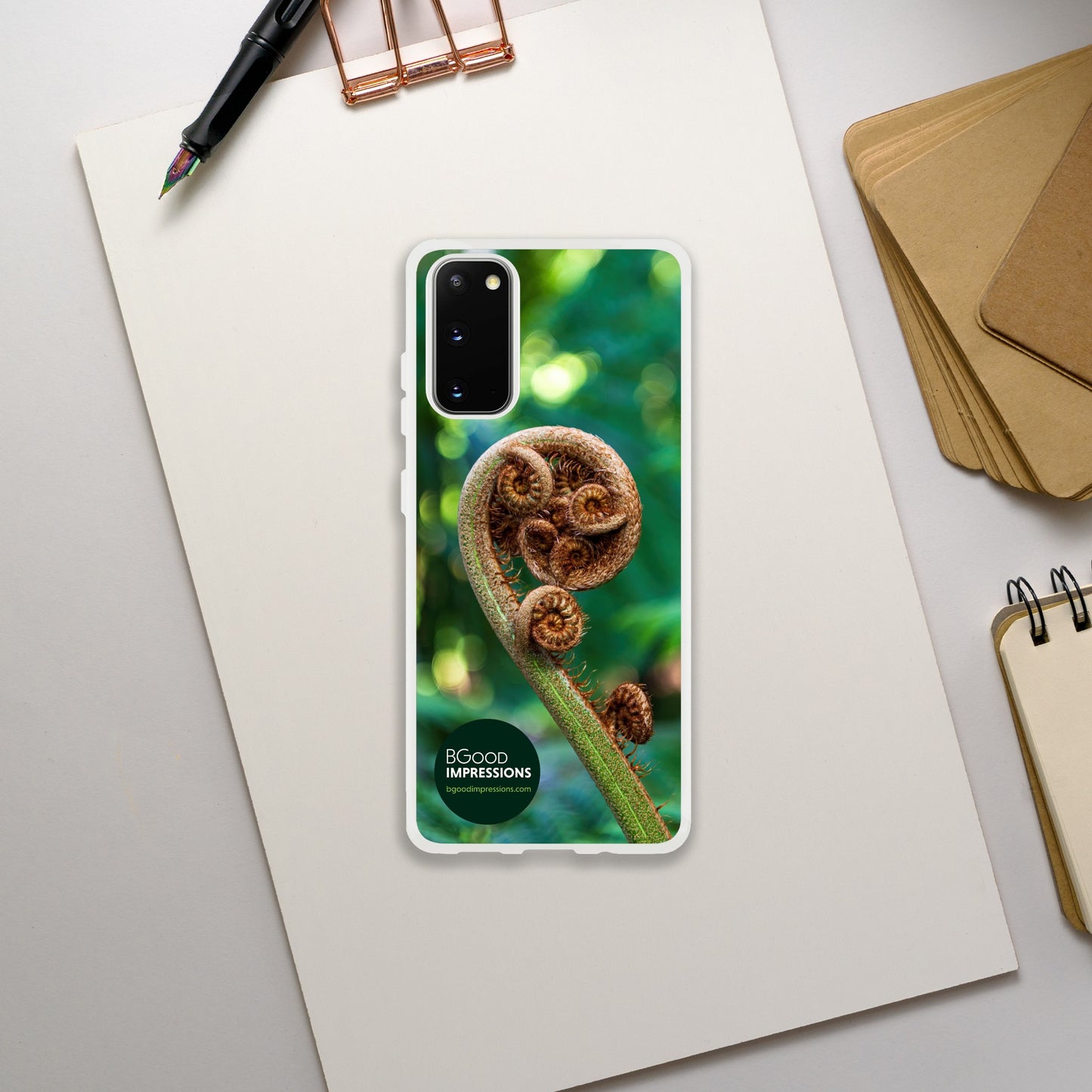 Fiddlehead spiral phone case