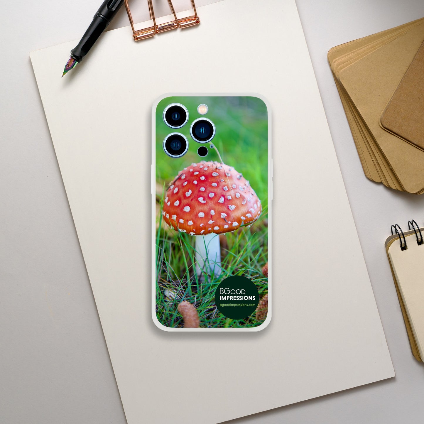 Red mushroom phone case