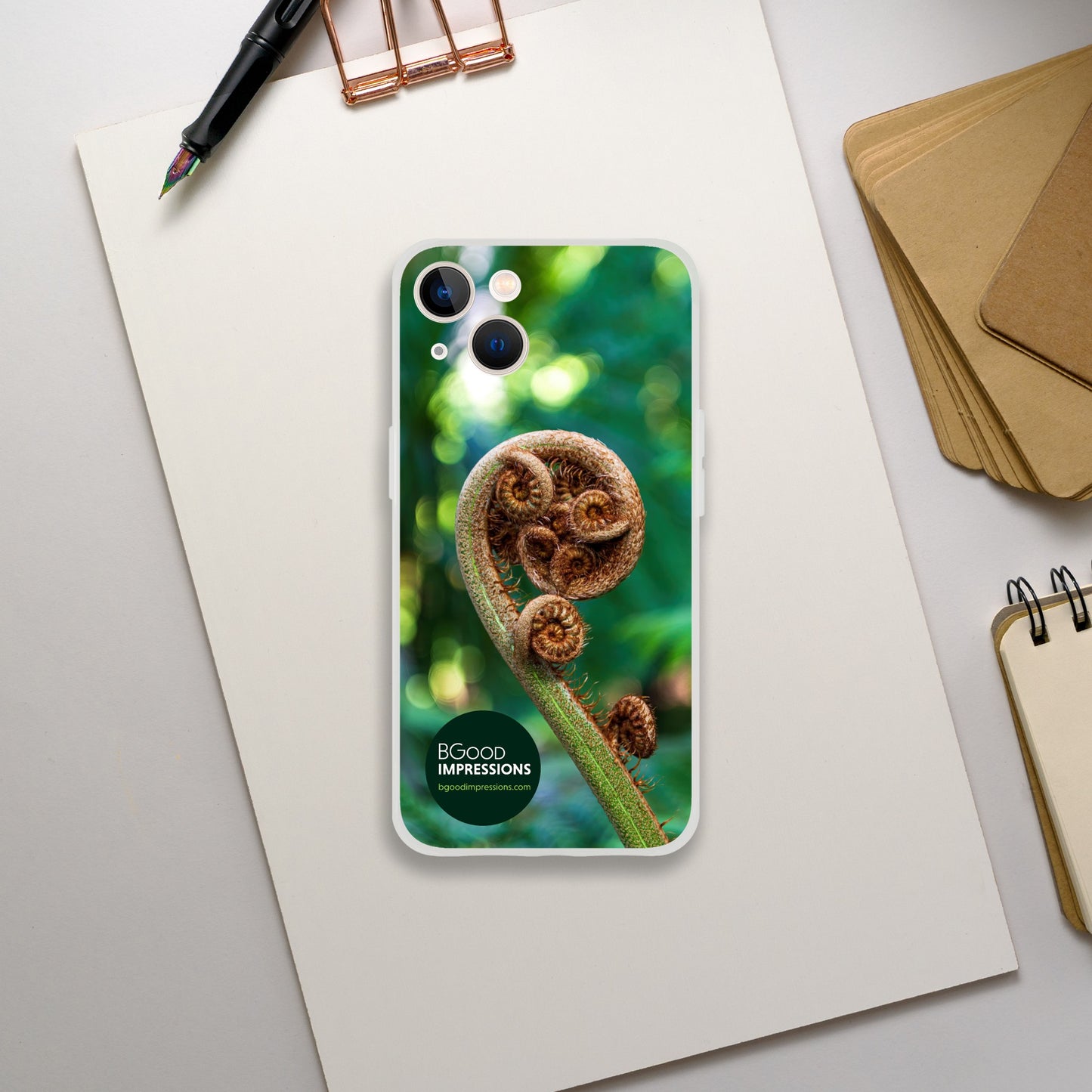 Fiddlehead spiral phone case