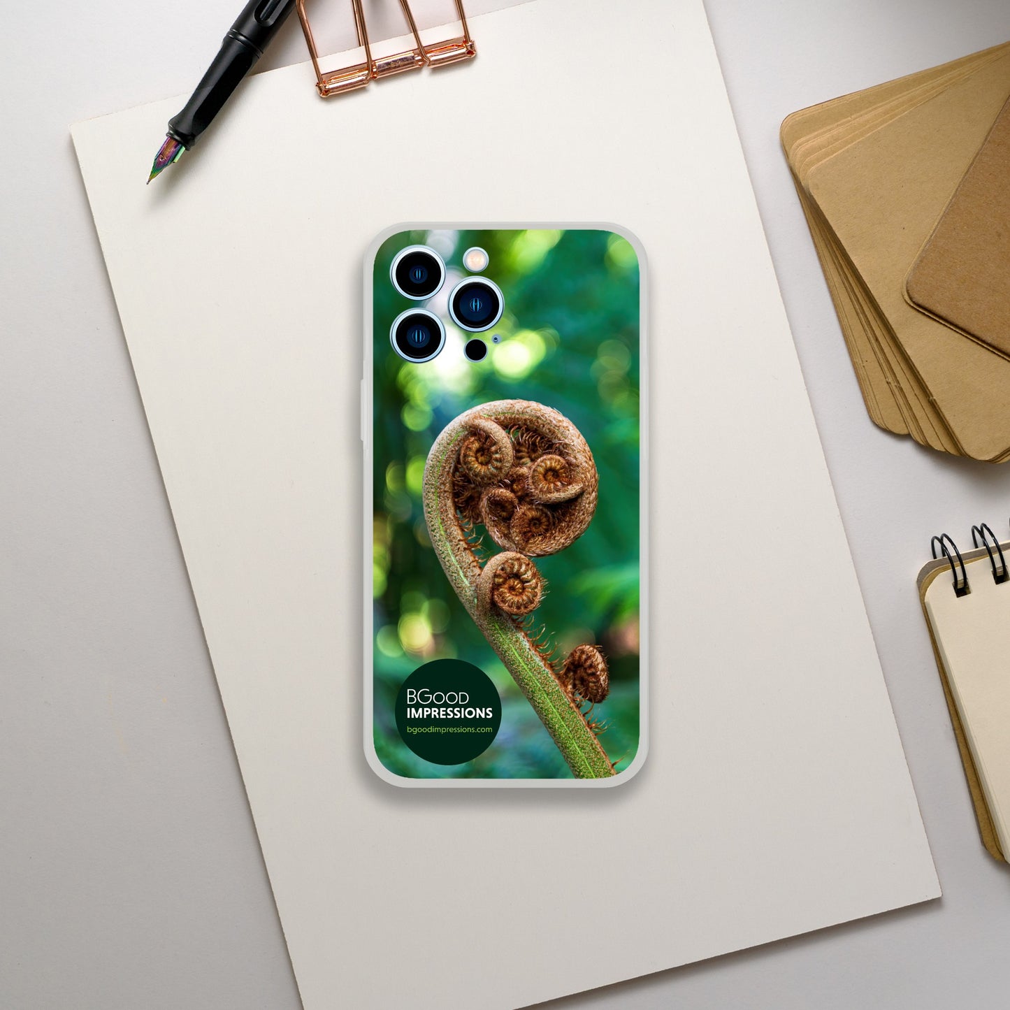 Fiddlehead spiral phone case