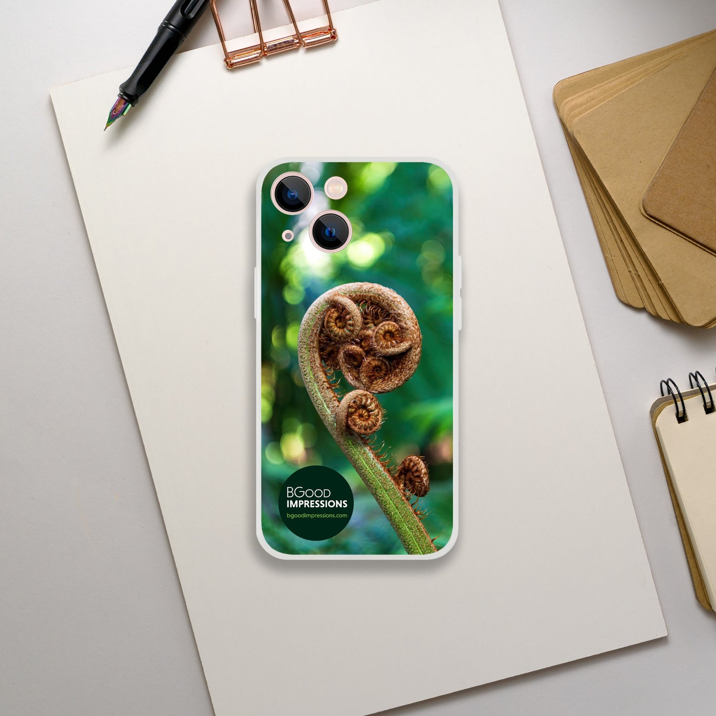 Fiddlehead spiral phone case