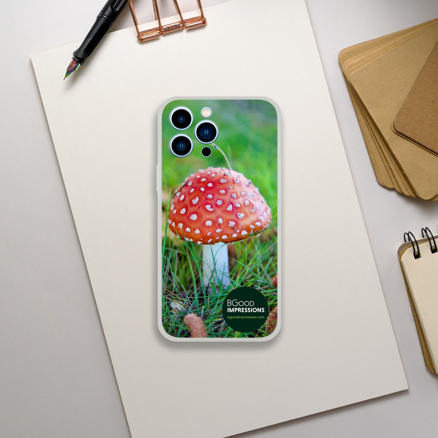 Red mushroom phone case